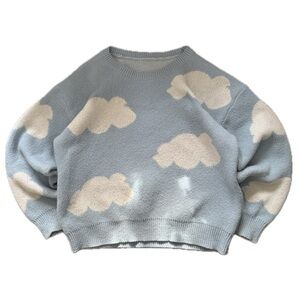Blue Cloud Knit Sweater